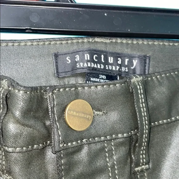 Sanctuary Women's dark green Standard Surplus skinny pants size 26 - Picture 7 of 9